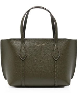 Tory Burch Perry Pebbled-Leather Tote Bag - Green