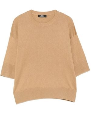 Alpha Studio Crew Neck Top - Natural