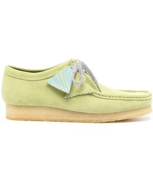 Clarks Wallabee スエード デッキシューズ - グリーン