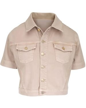 L'Agence Kristie Cropped Overshirt - Natural
