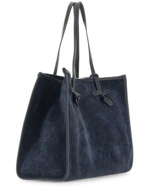 MARCELLA CLUB Marcella Suede Shoulder Bag - Blue