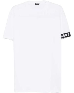DSquared² Logo-Trim T-Shirt - White