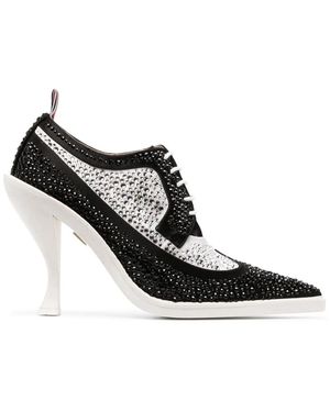 Thom Browne Crystal-Embellished 105Mm Derby Shoes - Black
