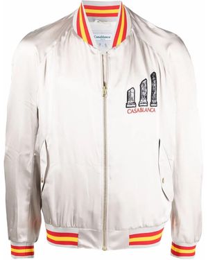 CASABLANCA Bomber Con Zip - Bianco