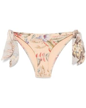 Zimmermann Coco Scarf Tie Bikini Bottoms - Natural