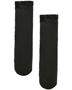 Wolford Dot-Pattern Socks - Black