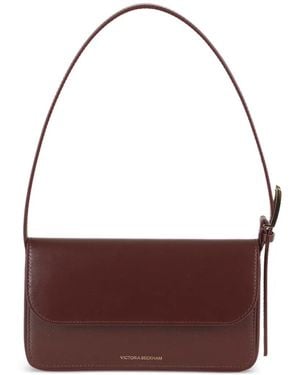 Victoria Beckham Foldover-Top Shoulder Bag - Purple