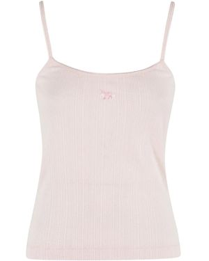 Maison Kitsuné ロゴパッチ トップ - ピンク