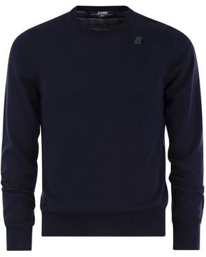 K-Way Sweatshirt Mit Rundhalsausschnitt - Blau