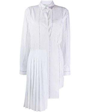 Off-White c/o Virgil Abloh Wrap-front Striped Shirt Dress - Multicolor