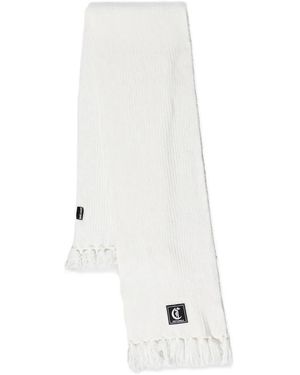 Just Cavalli Logo-Patch Scarf - White
