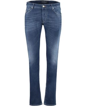 Hand Picked Vaqueros con cinco bolsillos - Azul