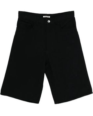 AURALEE Belt-Loops Shorts - Black
