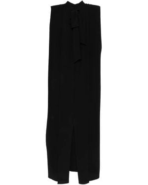 Christian Wijnants Dupas Tie-Detail Midi Dress - Black