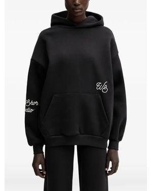 WRSTBHVR Gustaf Logo-Embroidered Hoodie - Black