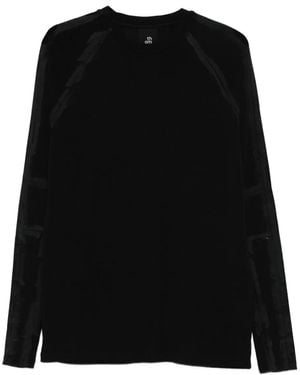 Thom Krom Paneled Long-Sleeve Sweater - Black