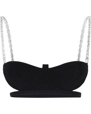 Gcds Logo-Chain Bra Top - Black
