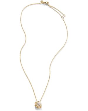 David Yurman 11Mm 18Kt Starburst Pave Diamond Pendant Necklace - White