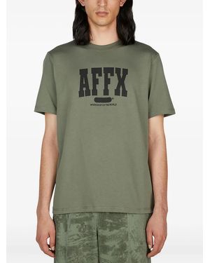 AFFXWRKS Varsity Logo-Print T-Shirt - Green