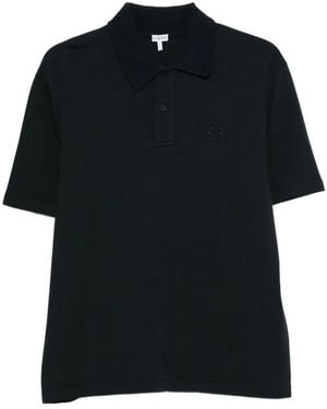 Loewe Embroidered-Logo Polo Shirt - Black