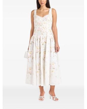 Needle & Thread Garden Rose Sleeveless Midi Dress - White