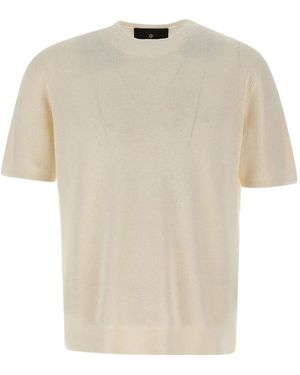 FILIPPO DE LAURENTIIS Geripptes T-Shirt - Weiß