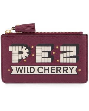 Anya Hindmarch Tarjetero Pez De Piel De Becerro - Morado