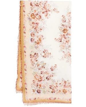 Zimmermann Paréo Frangé À Fleurs - White