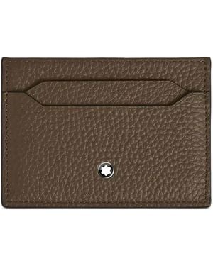 Montblanc Dove Leather Card Holder - Brown