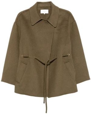 Ba&sh Belted Wool Jacket - Green