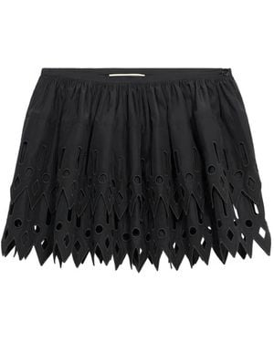 Blumarine Laser-Cut Mini Skirt - Black