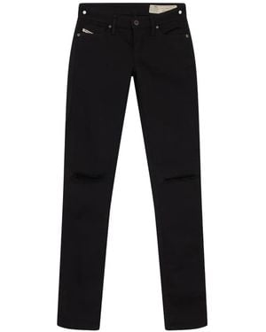 DIESEL Distressed Straight-Leg Jeans - Black