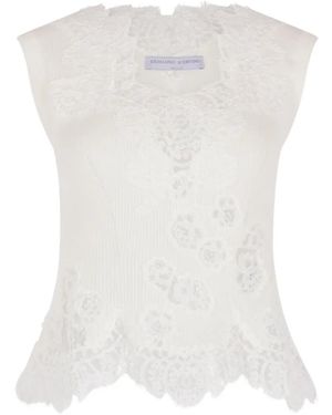 Ermanno Scervino Lace Detail Top - White