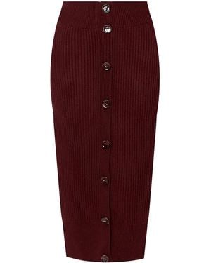 Erdem Pencil Midi Skirt - Red