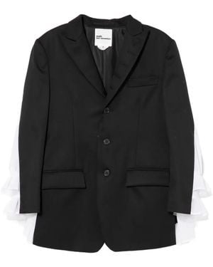 Noir Kei Ninomiya Ruffled Blazer - Black
