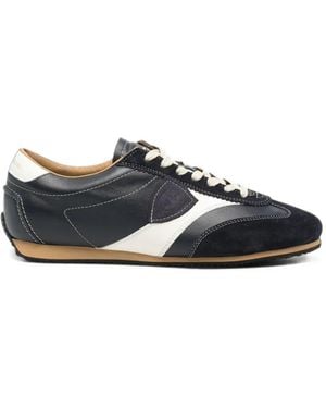 Philippe Model Planche Logo-Patch Panelled Sneakers - Blue