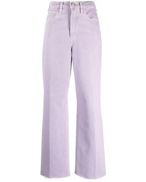 FRAME Vaqueros Anchos De Talle Alto - Morado