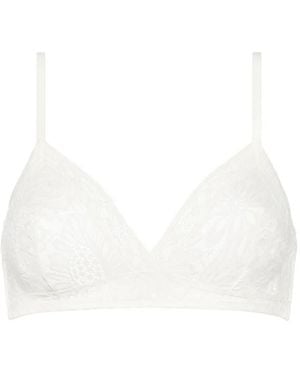 Eres Sujetador Triangular Vestiges Con Encaje Floral - Blanco