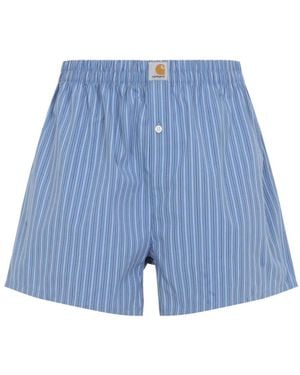 Carhartt Stripe-Print Boxer Shorts - Blue