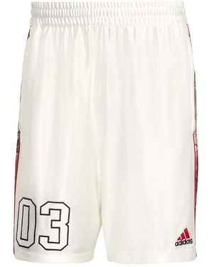 adidas Camouflage-Panel Shorts - White