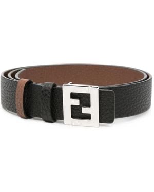 Fendi Ff Logo-Buckle Belt - Brown
