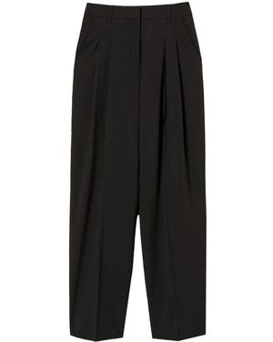 Twinset Pantaloni Sartoriali Con Pieghe Doppie - Nero