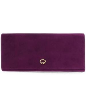 Gianvito Rossi Monica Chain-Link Clutch Bag - Purple