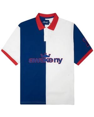 AWAKE NY Colour-Block Polo Shirt - Blue