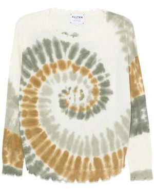 Kujten Jersey con motivo tie-dye - Blanco