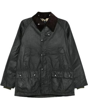Barbour コーデュロイカラー ワックスコットンジャケット - ブラック