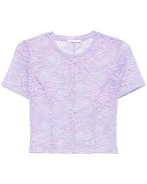 Patrizia Pepe Camiseta con encaje - Morado