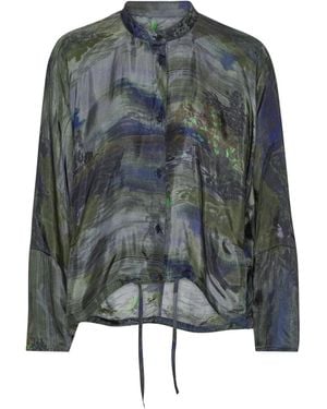 Henrik Vibskov Abstract-Print Drawstring Top - Grey