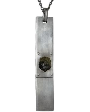 Parts Of 4 Collier Amulet En Argent Sterling - Blanc