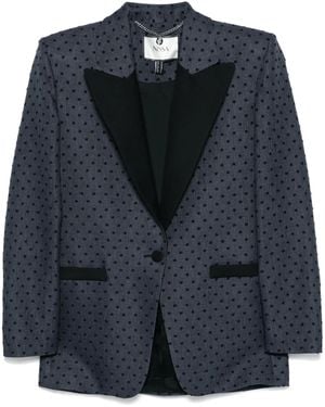 Nissa Polka-Dot Blazer - Black